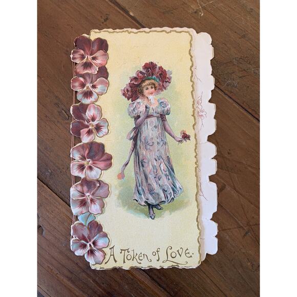 Antique Ephemera Token of Love 1905-1912 Written On - Picture 1 of 6